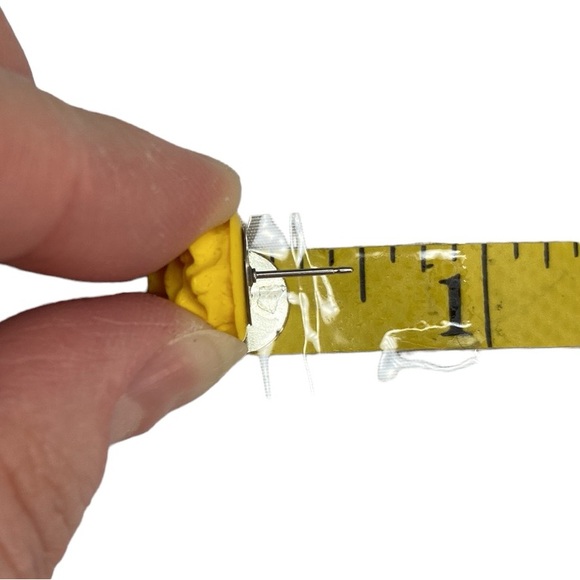 Yellow Rose Floral Stud Earrings - Picture 16 of 17